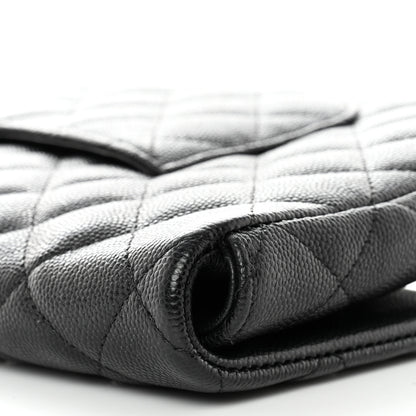 Chanel Caviar Quilted Flap Clutch Black 10 of 11