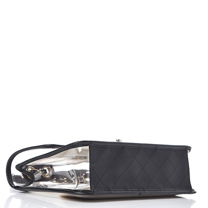 Chanel Lambskin PVC Medium Coco Sand Flap Black 4 of 10