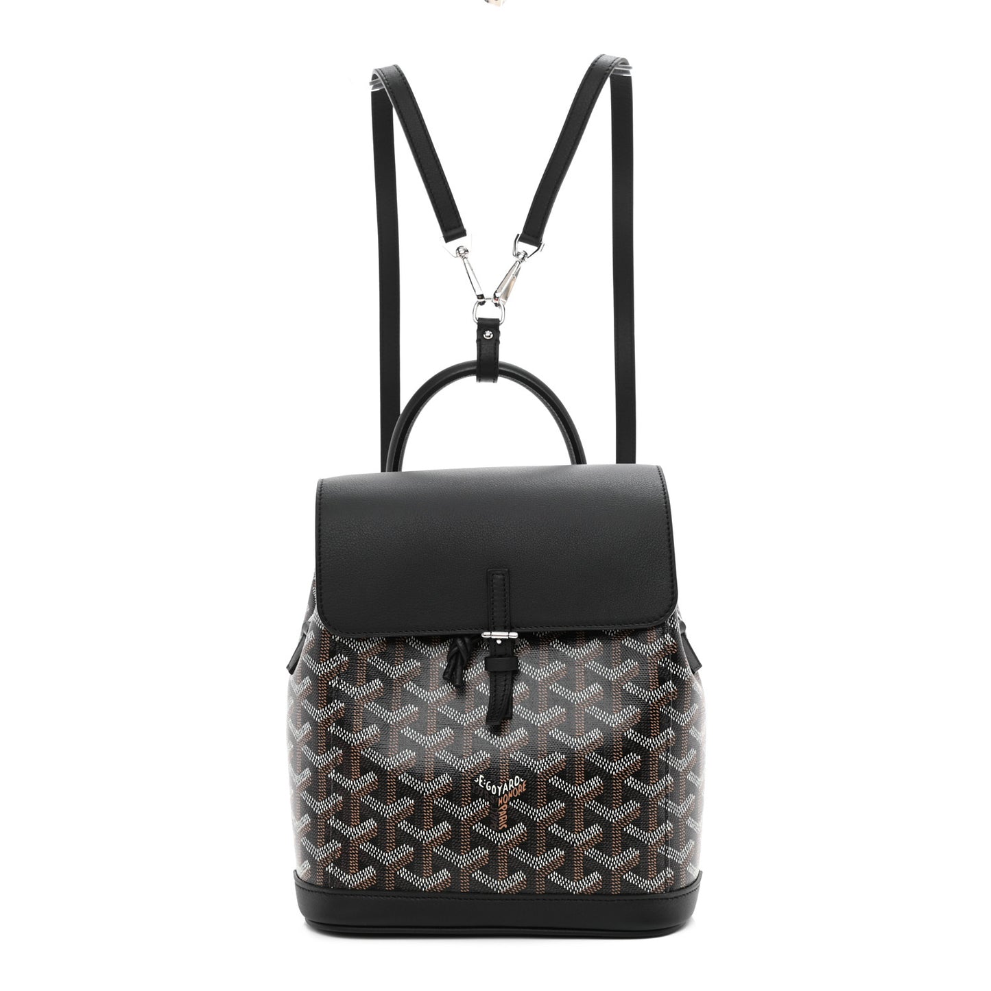Goyardine Calfskin Mini Alpin Backpack Black