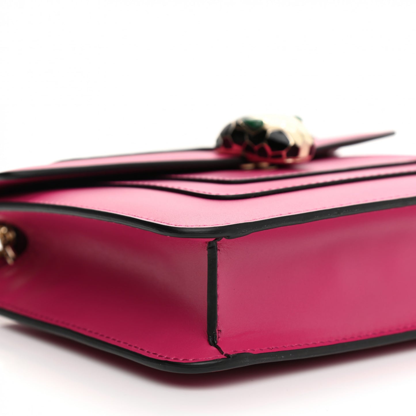 Calfskin Small Serpenti Forever Snake Strap Crossbody Bag Pink