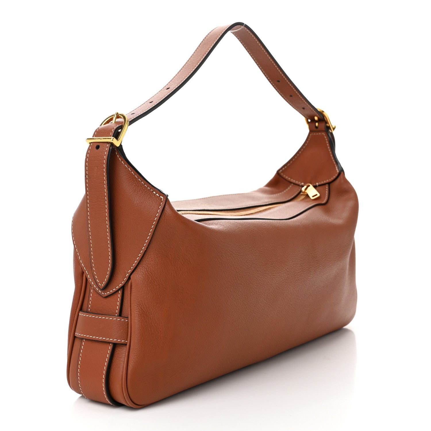 Celine Supple Calfskin Medium Romy Shoulder Bag Tan 2 of 11