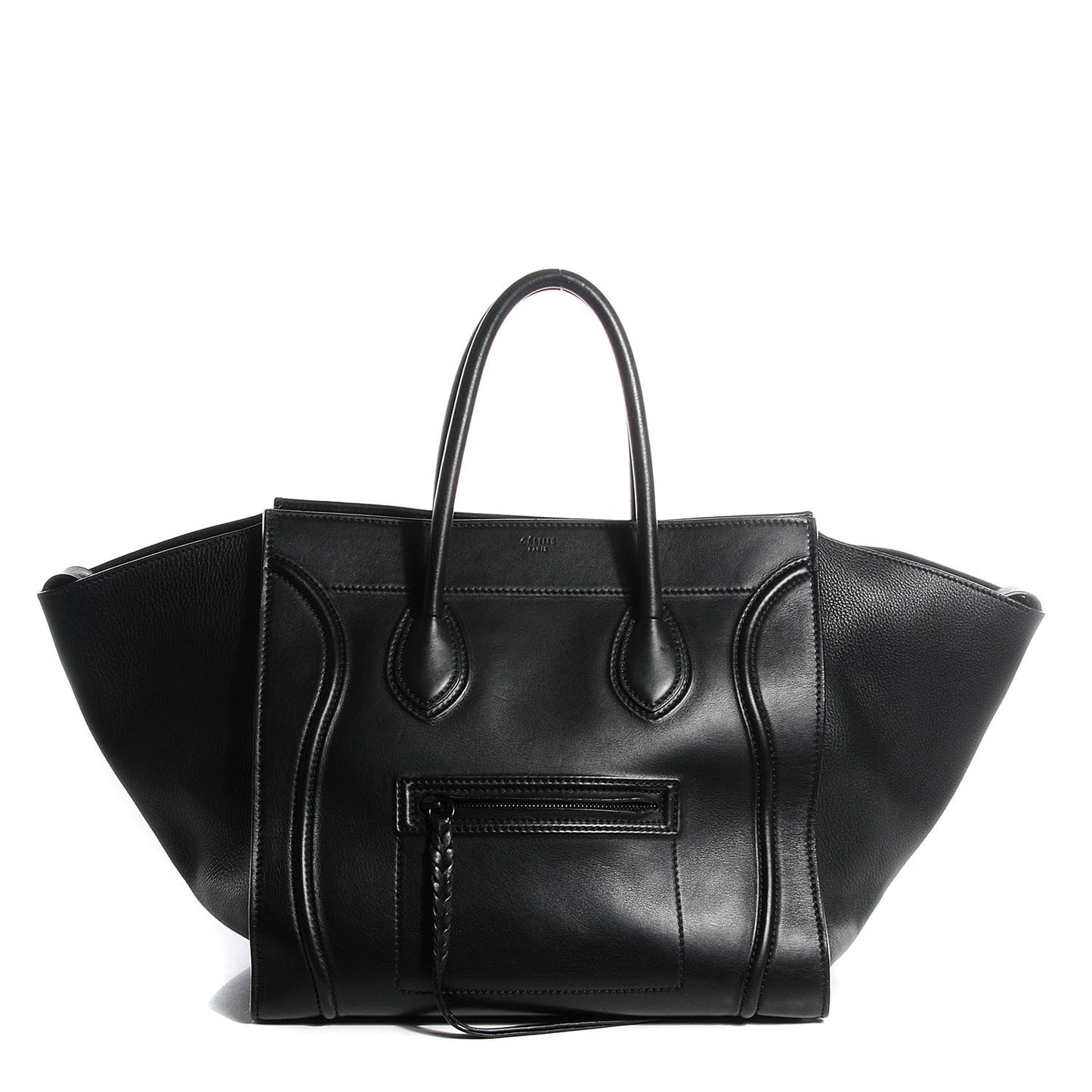Supple Calfskin Medium Phantom Luggage Black