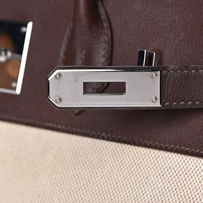 Hermes Toile Swift Birkin 30 Chocolate 16 of 31