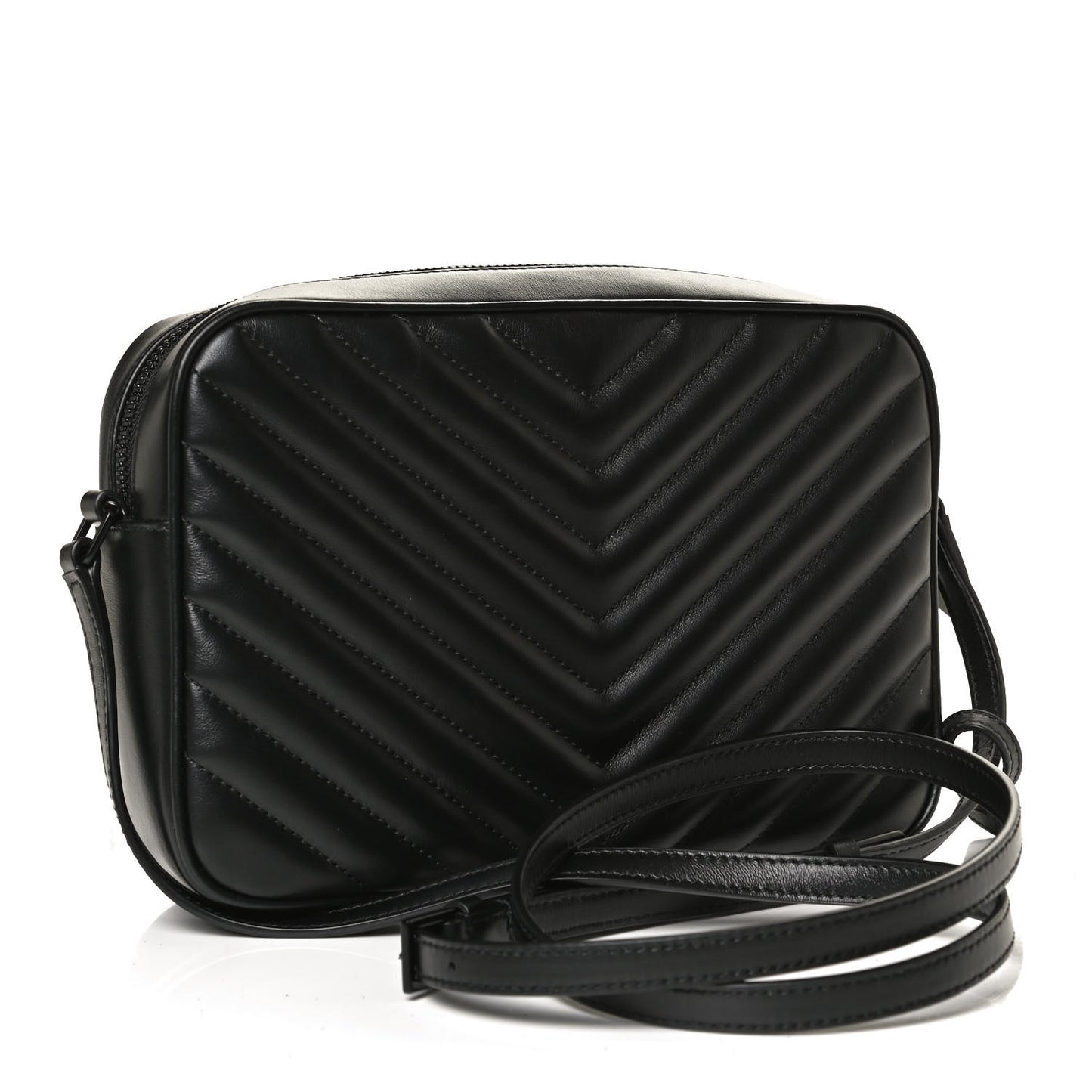 Calfskin Matelasse Monogram Lou Camera Bag Black