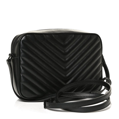 Saint Laurent Calfskin Matelasse Monogram Lou Camera Bag Black 3 of 11