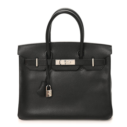 Hermes Taurillon Clemence Birkin 30 Black 2 of 19