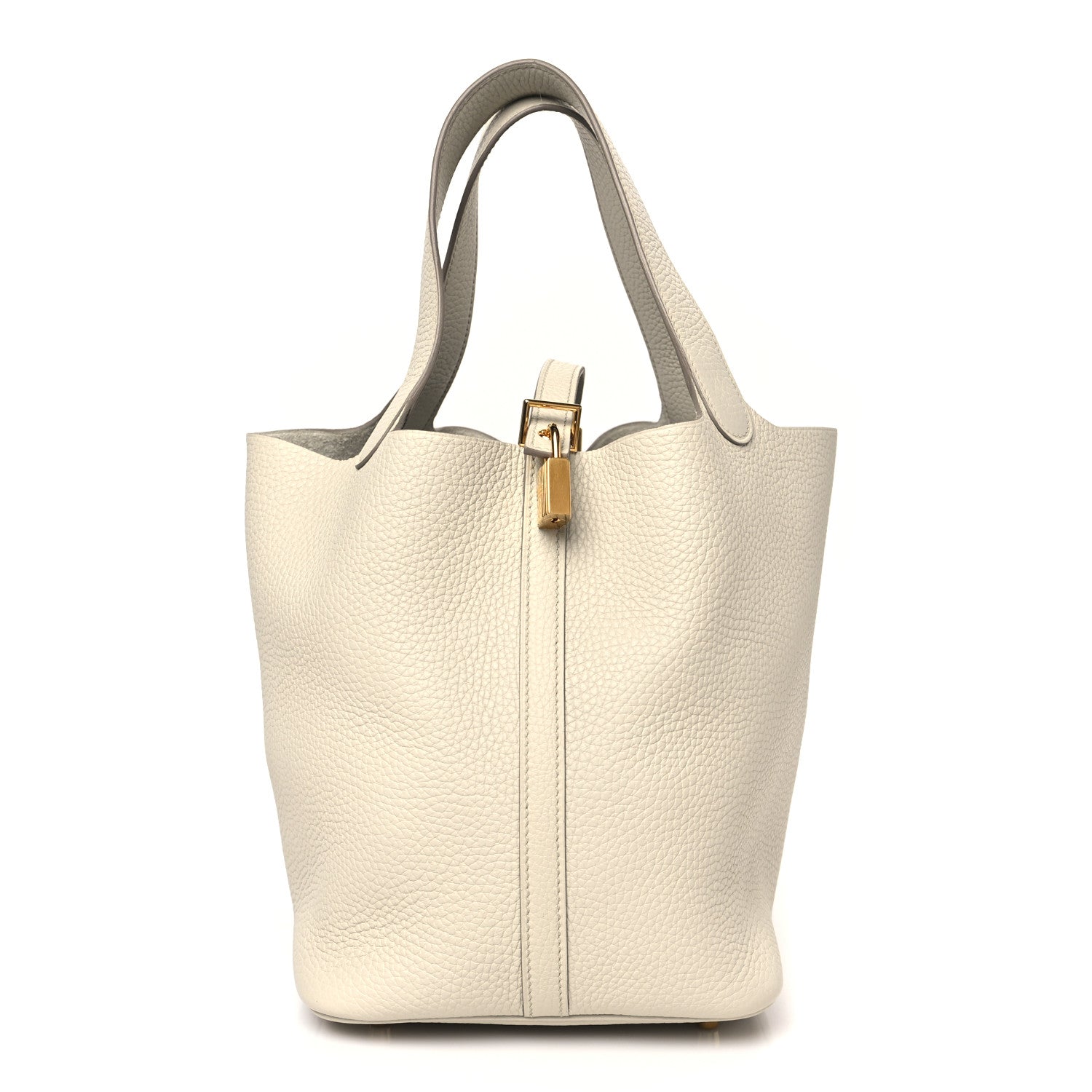 Hermes Taurillon Clemence Picotin Lock 22 MM Beton 1 of 10