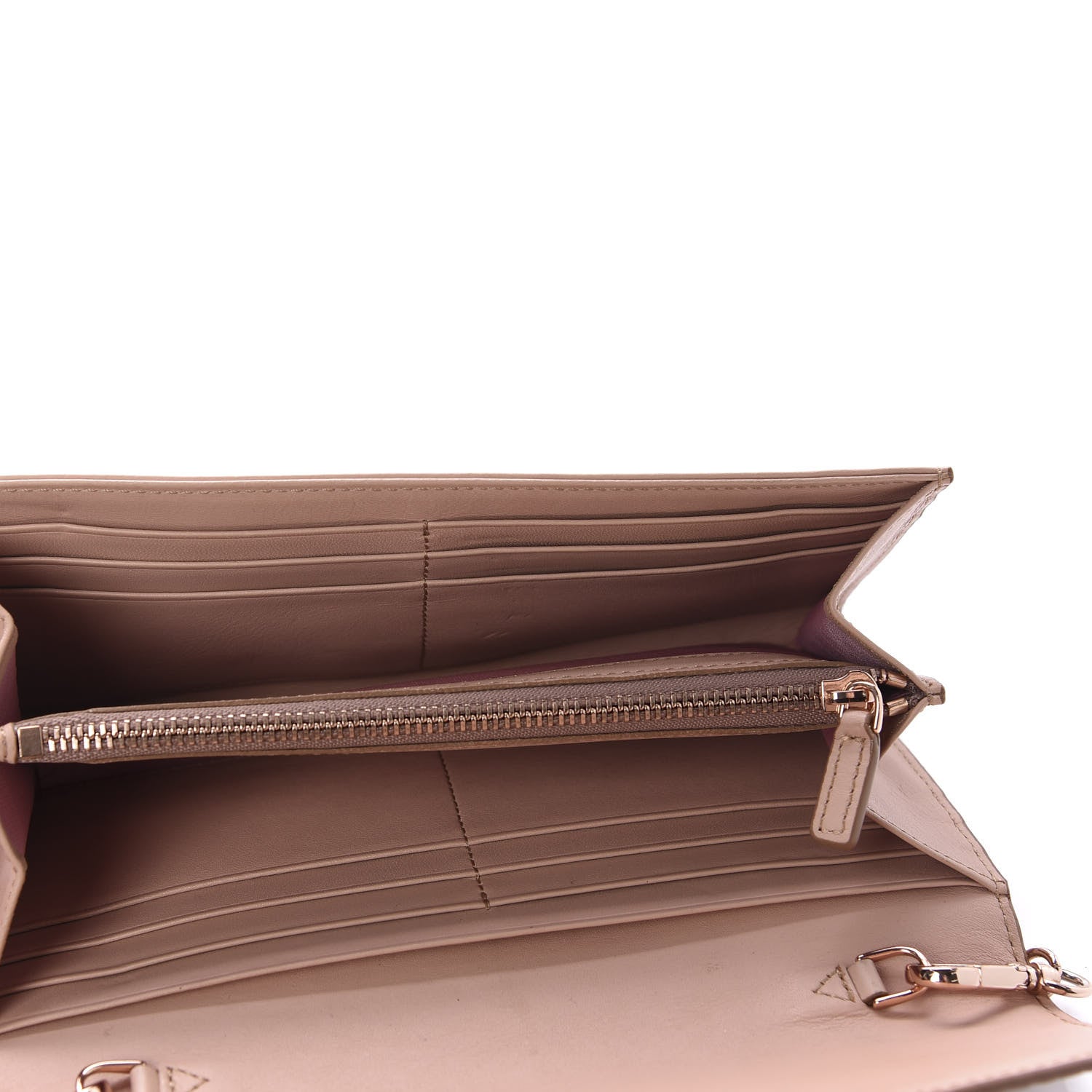 MCM Metallic Visetos Patricia Wallet On Chain Champagne Gold 5 of 11