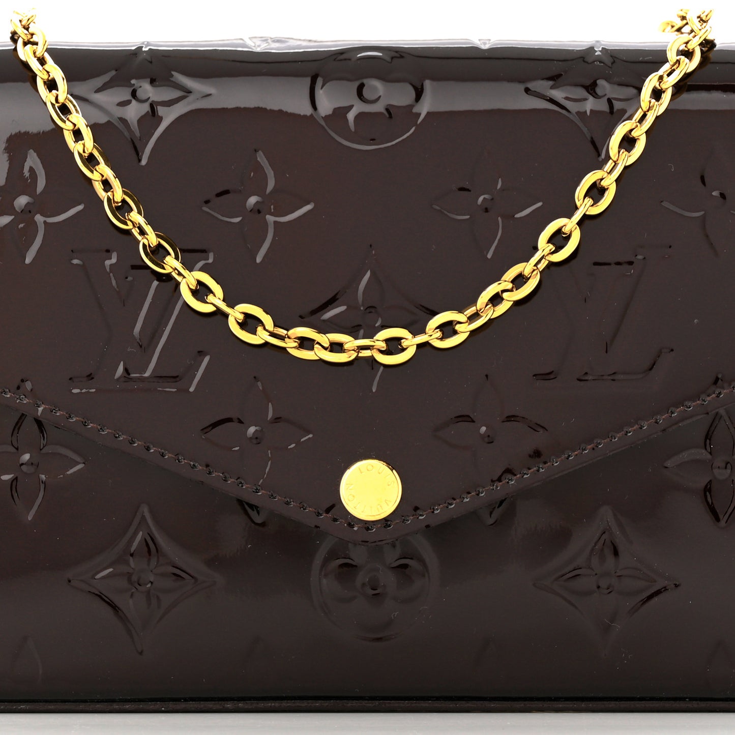 Vernis Pochette Felicie Chain Wallet Amarante