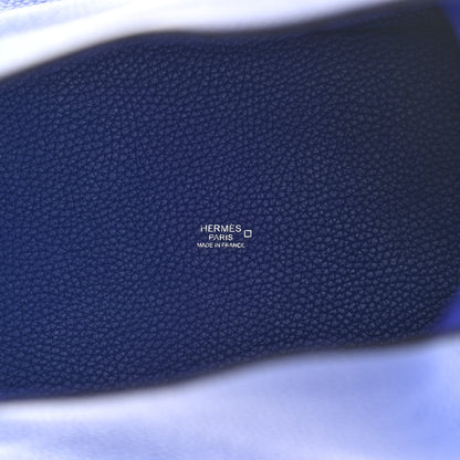 Hermes Taurillon Clemence Matte Alligator Picotin Lock Touch 22 MM Bleu Electrique 5 of 9