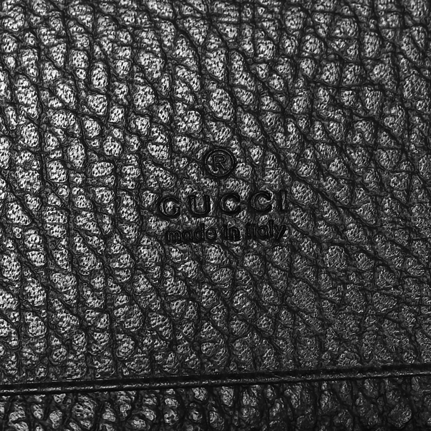 Gucci Pebbled Calfskin GG Marmont Card Case Black 6 of 11