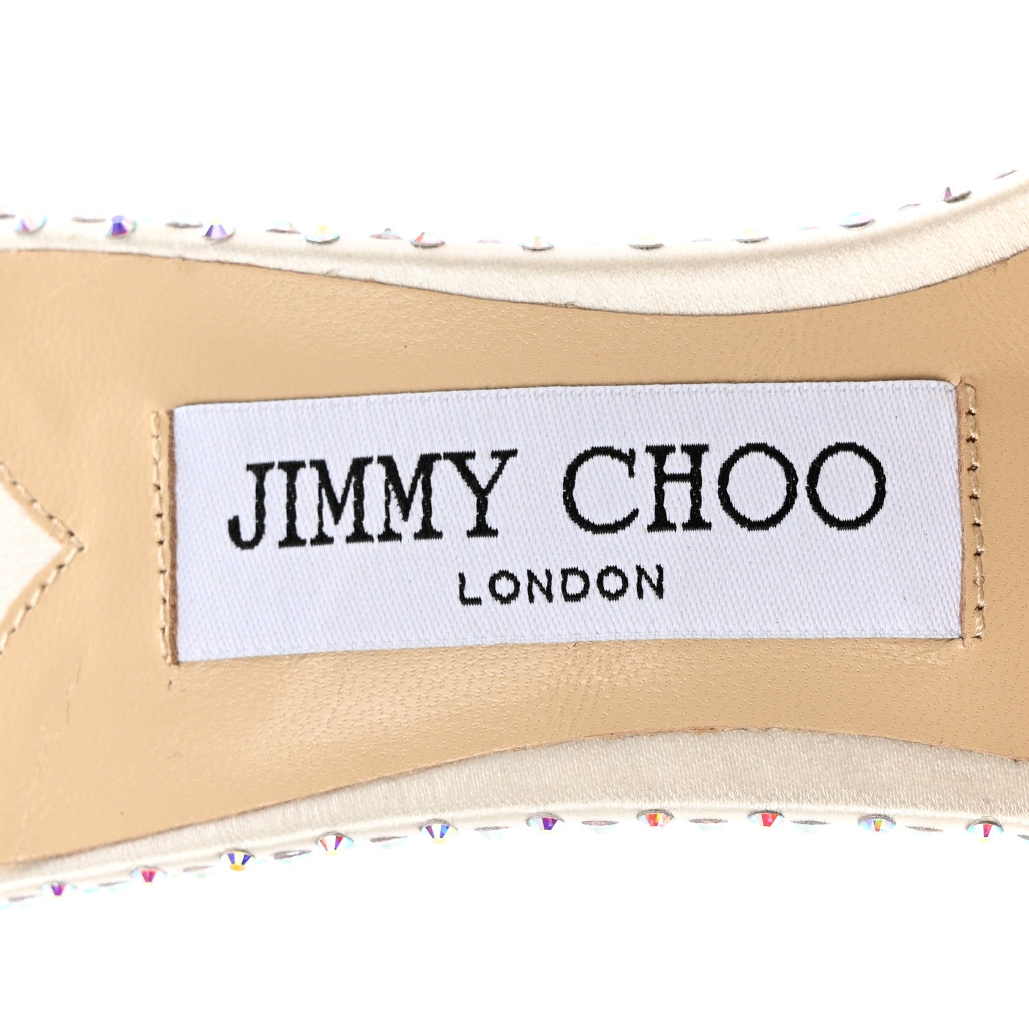 Jimmy Choo Satin Crystal Saeda 100 Pumps 37 Ivory 6 of 8