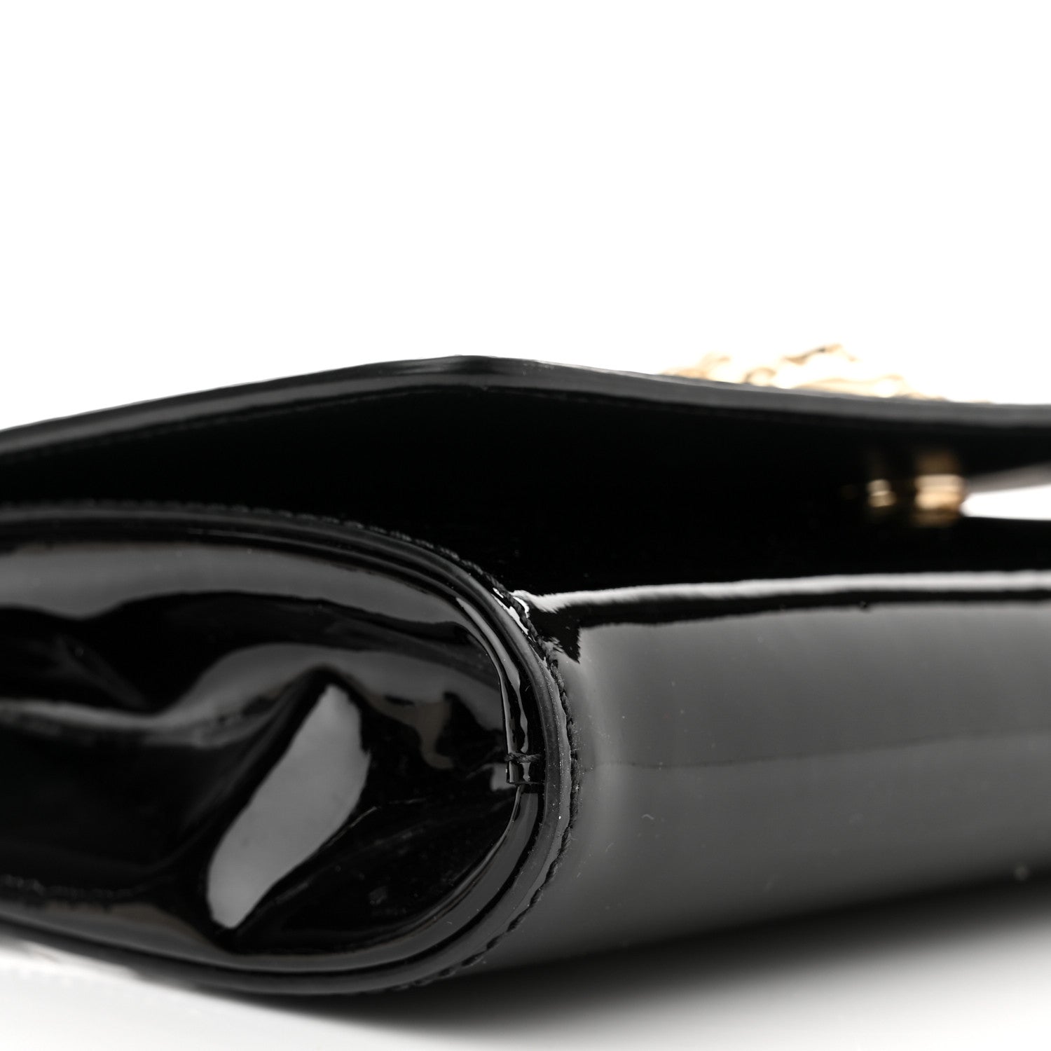 Versace Patent Palazzo Medusa Chain Evening Bag Black 9 of 12