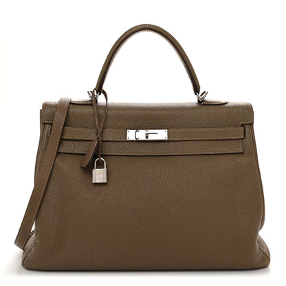Hermes Togo Kelly Retourne 35 Etoupe 1 of 14