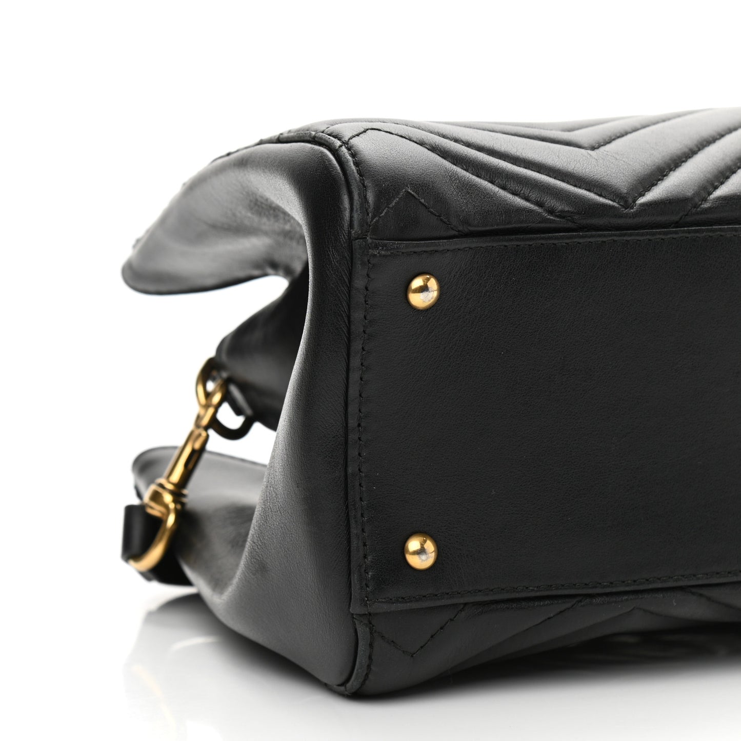 Calfskin Matelasse Small GG Marmont Tote Black