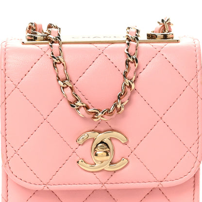 Chanel Lambskin Quilted Mini Trendy CC Clutch With Chain Pink 7 of 10