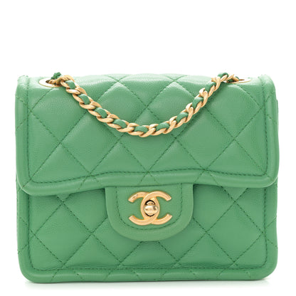 Chanel Caviar Quilted Mini Sweet Classic Flap Green 1 of 10