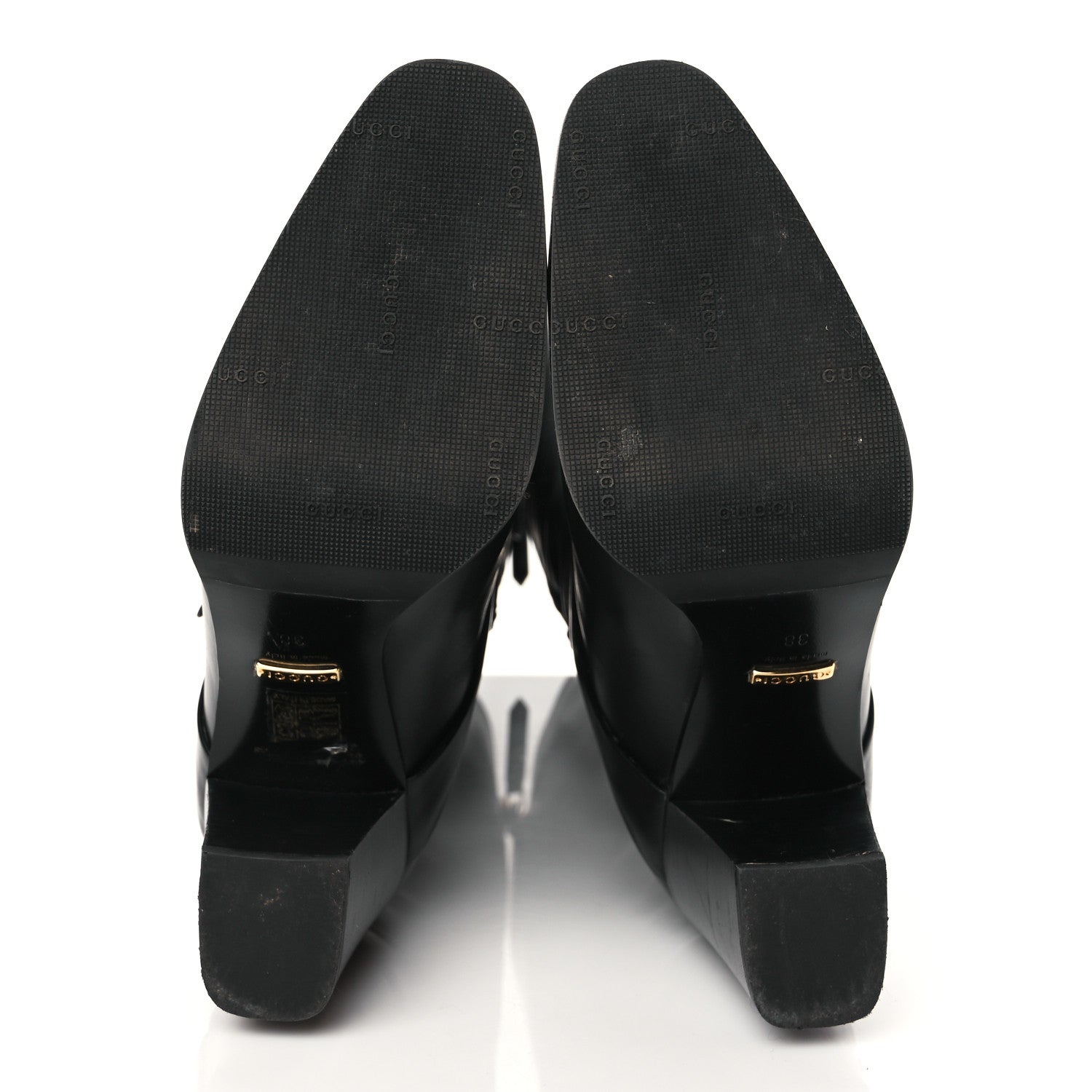 Gucci Calfskin Double G Knee High Boots 38 Black 5 of 7