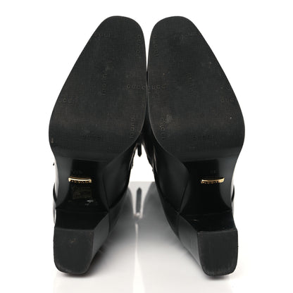 Gucci Calfskin Double G Knee High Boots 38 Black 5 of 7