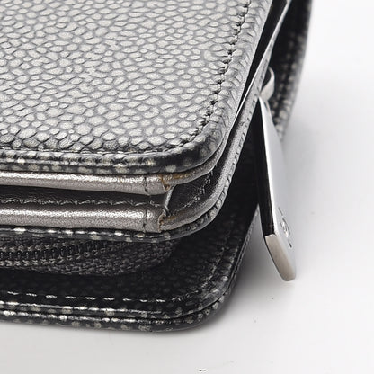 Chanel Caviar Timeless CC Zipped Pocket Wallet Dark Silver 8 of 13