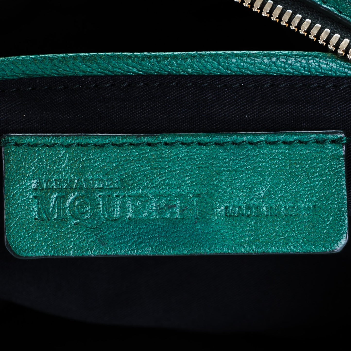 Calfskin De Manta Clutch Dark Green