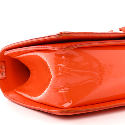 Chanel Patent Calfskin Quilted Medium Plexiglass Boy Flap Orange 9 of 16