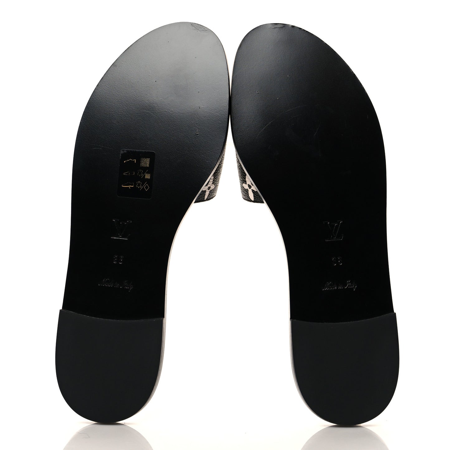 Monogram Wild At Heart Lock It Flat Mule 38 Black