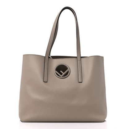 Fendi Vitello Vienna Enamel F is Fendi Shopping Tote Tortora Taupe 2 of 10