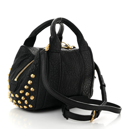 MCM Lambskin Studded Mini Keana Shoulder Bag Black 3 of 12
