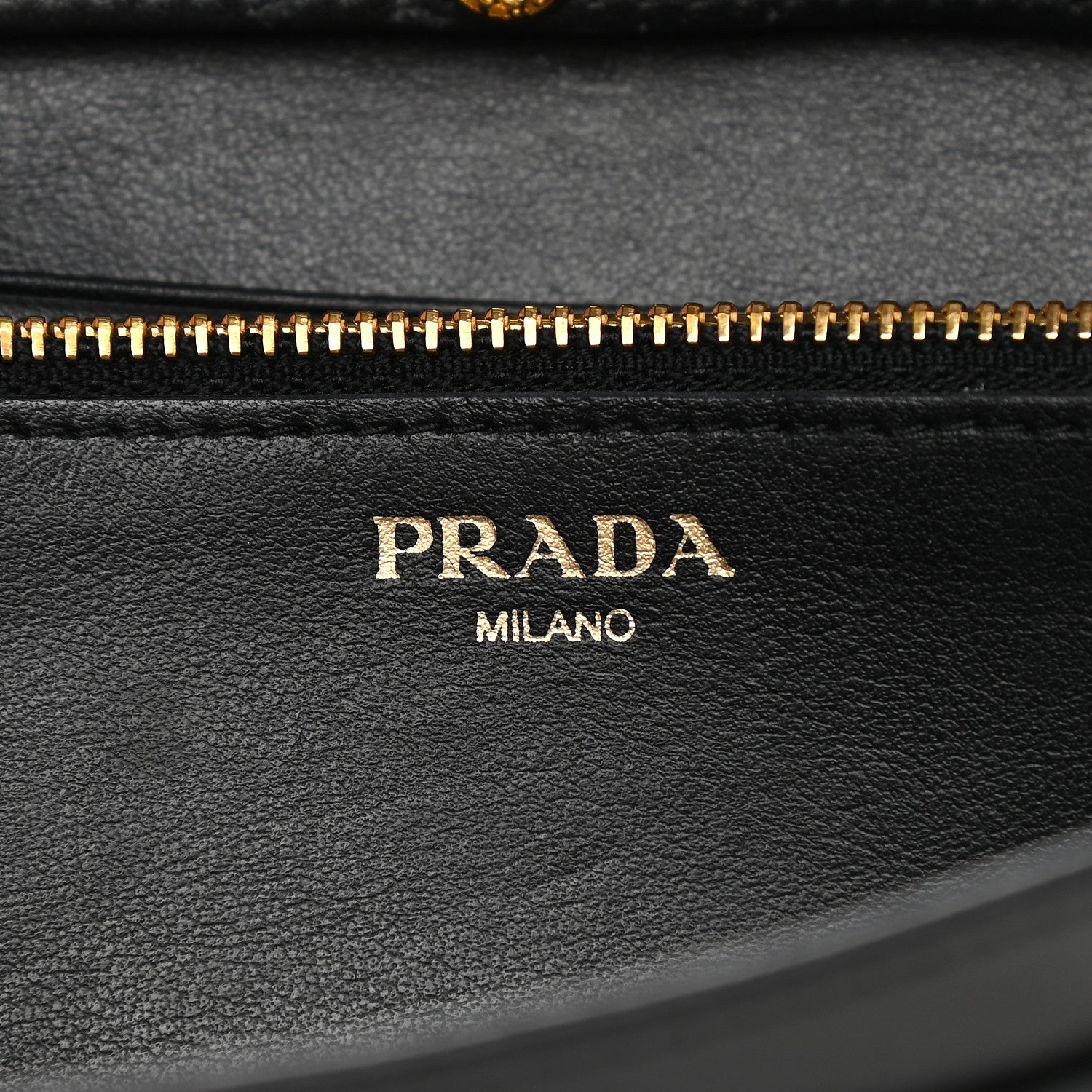 Prada Soft Calfskin Quilted Chain Wallet Black 6 of 8
