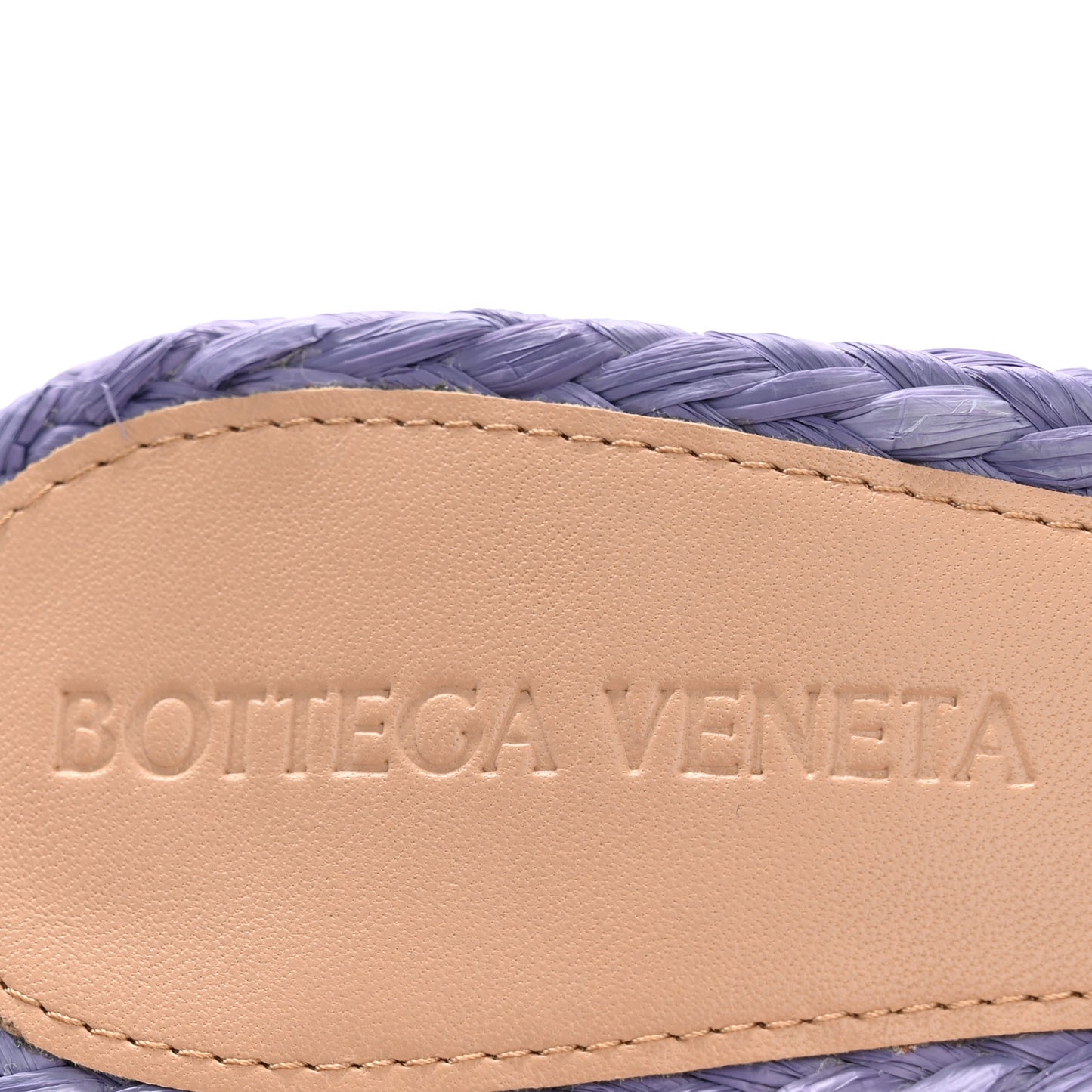 Raffia Twisted Intrecciato Stretch Mule Sandals 37 Lavender