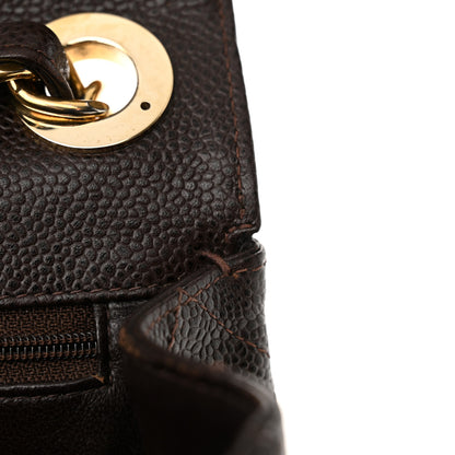 Chanel Caviar Quilted Jumbo Single Flap Brown 13 of 18
