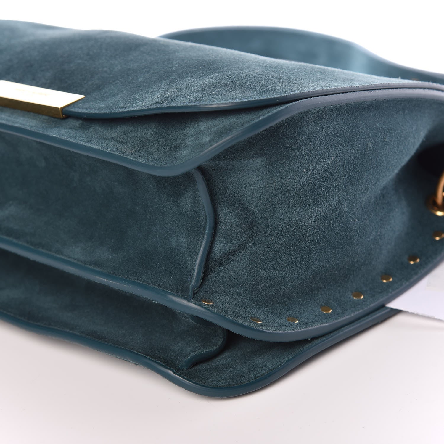 Saint Laurent Suede Amalia Flap Shoulder Bag Dark Turquoise 9 of 10