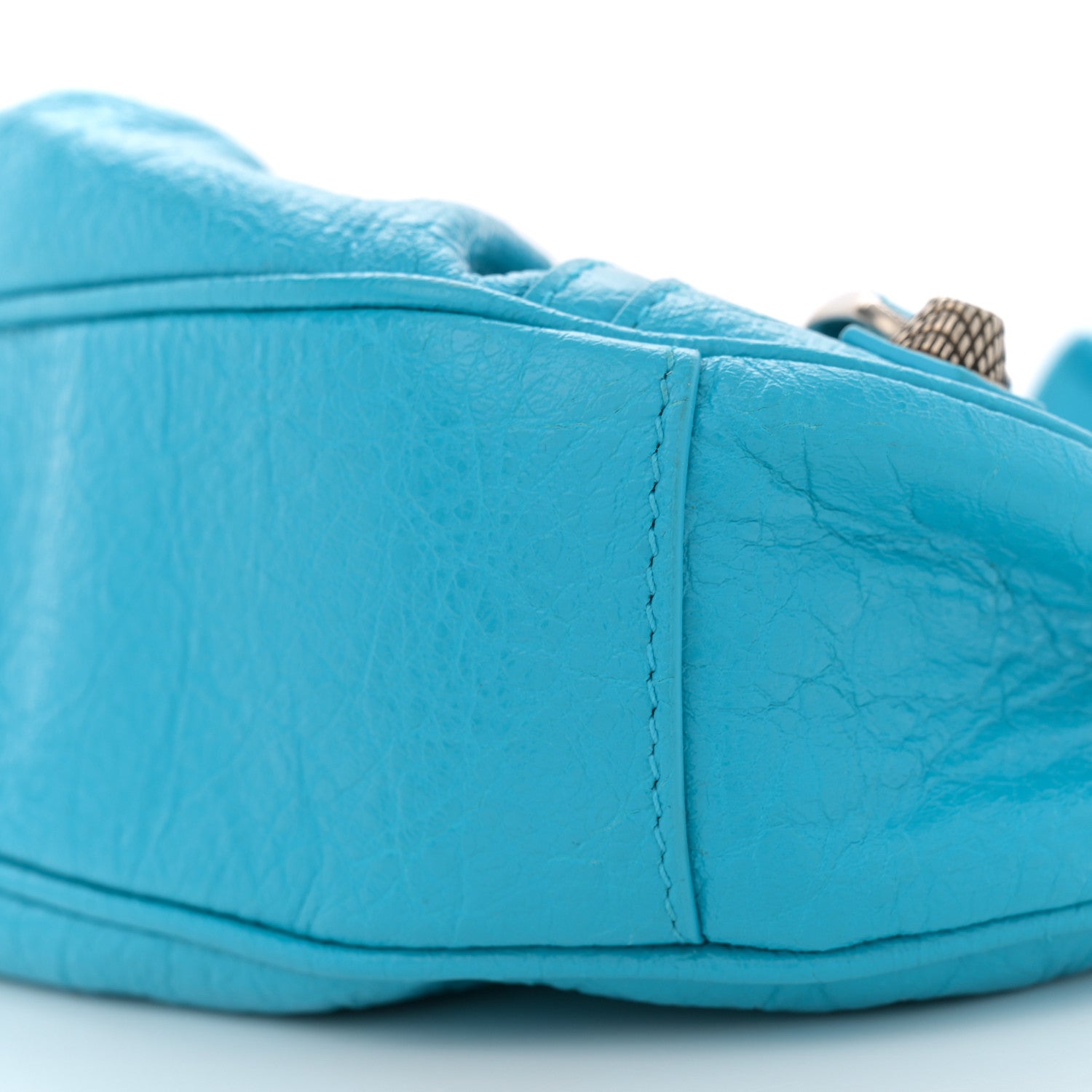 Balenciaga Agneau Arena Le Cagole Shoulder Bag XS Cyan 11 of 13