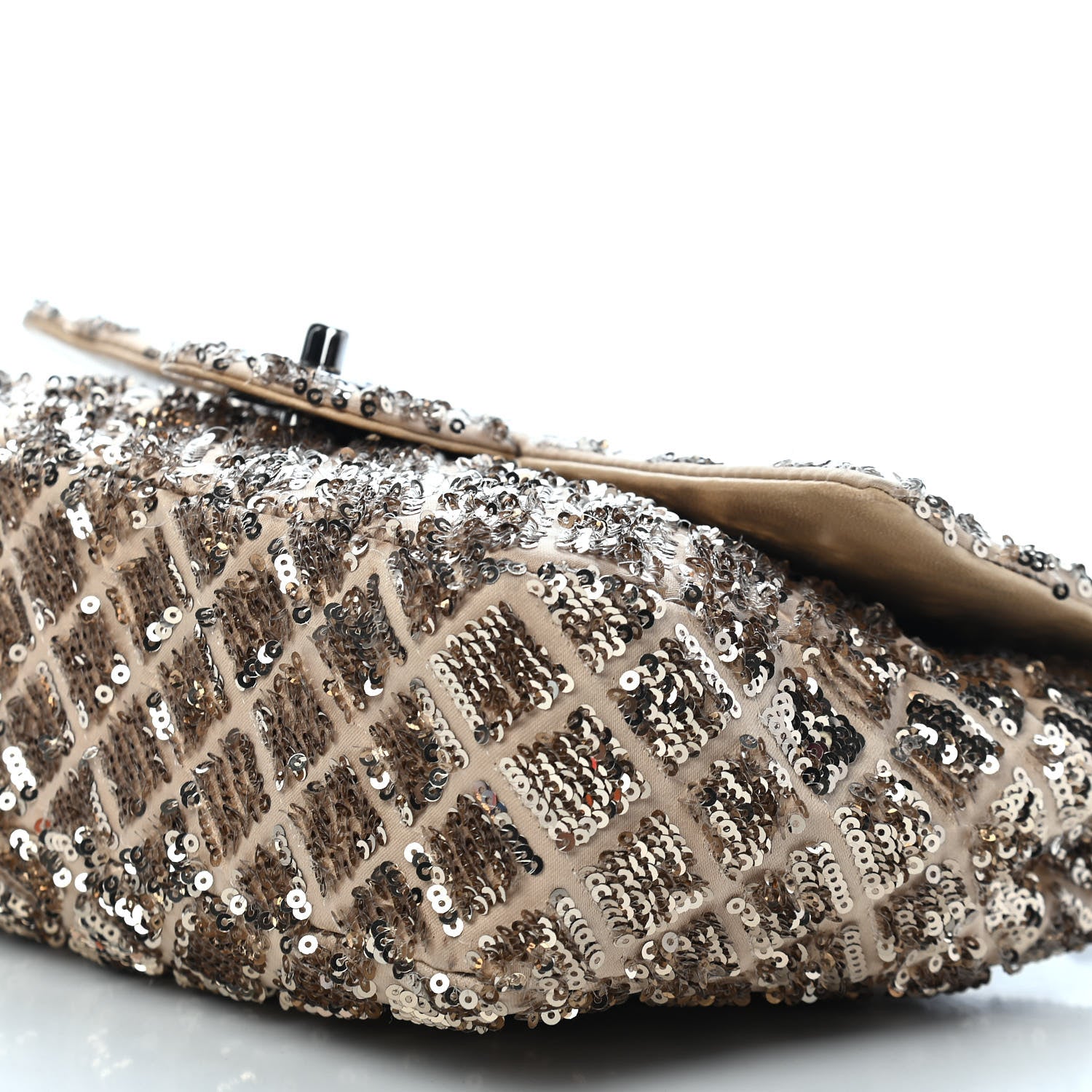 Chanel Sequin Quilted Medium Single Flap Gold 9 of 9