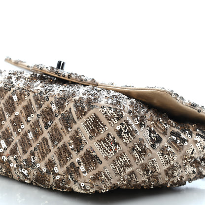 Chanel Sequin Quilted Medium Single Flap Gold 9 of 9