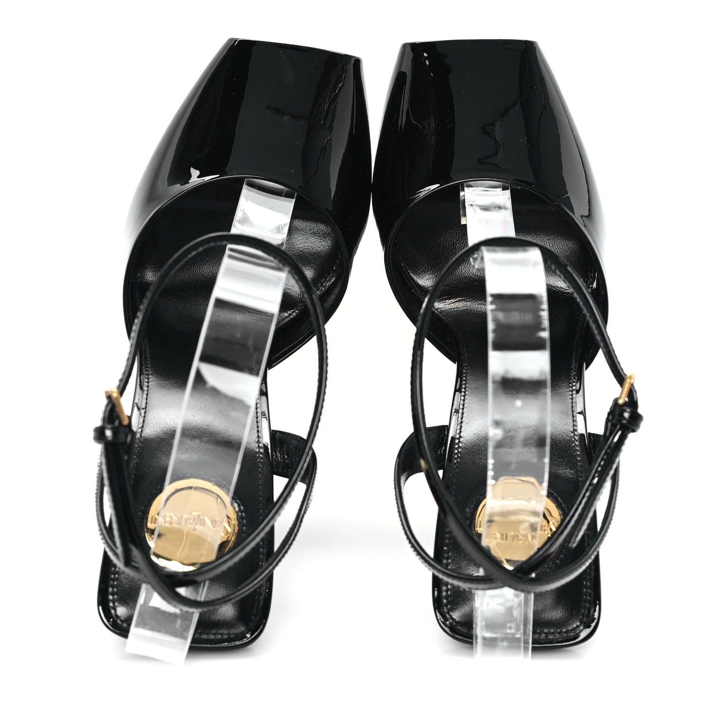 Patent Calfskin La Scandale 110 Sandals 38.5 Black
