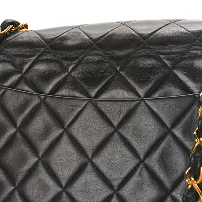 Chanel Lambskin Quilted XL Jumbo Single Flap Black 10 of 10