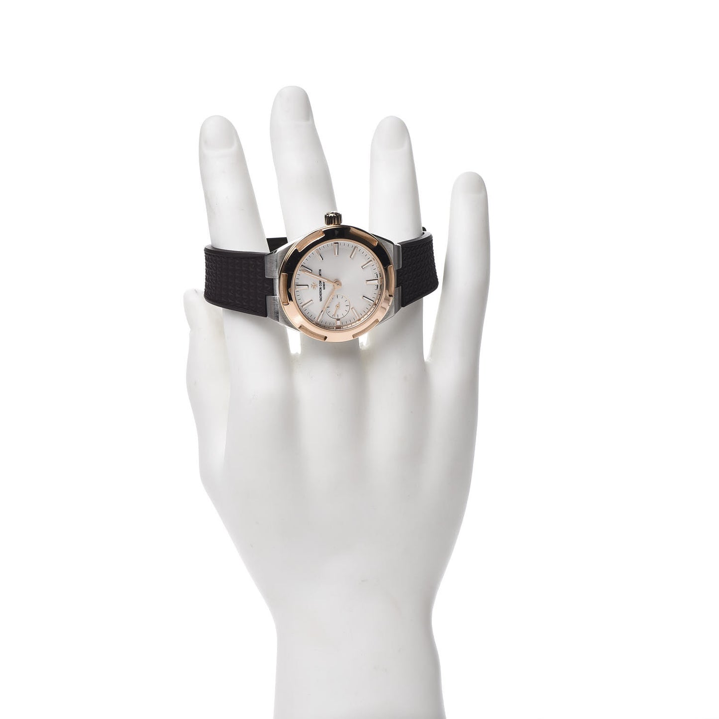Stainless Steel 18K Pink Gold Rubber 37mm Overseas Automatic Watch 5300