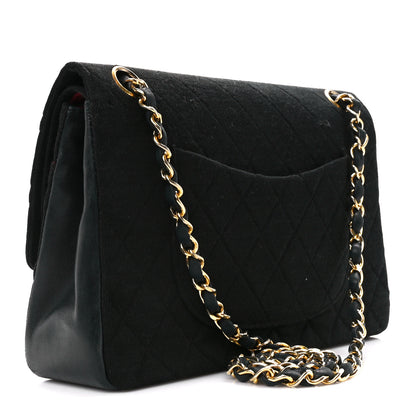 Chanel Jersey Quilted Medium Double Flap Black 3 of 11