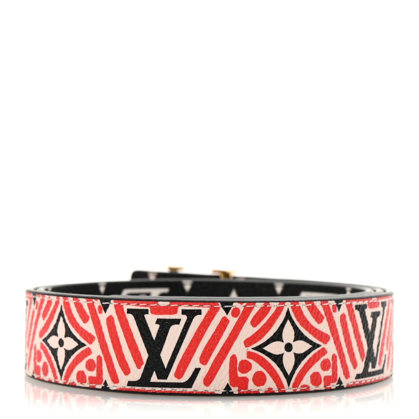 Monogram Crafty 30mm Iconic Reversible Belt 90 36 Red Cream Black