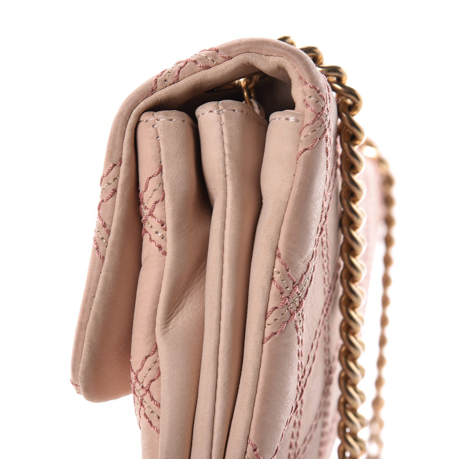Chanel Calfskin Triple Stitched Medium Flap Pink 11 of 16