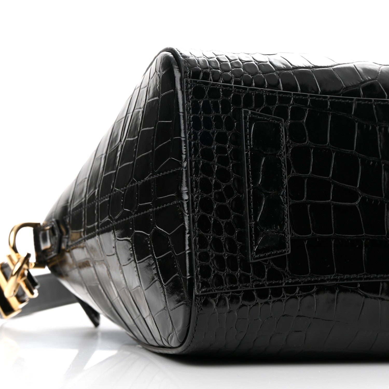 Givenchy Calfskin Crocodile Embossed Small Antigona Black 8 of 10