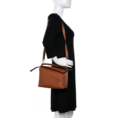 Loewe Calfskin Small Puzzle Edge Bag Tan 2 of 10