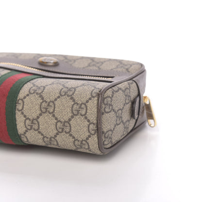 Gucci GG Supreme Monogram Web Small Ophidia Belt Bag 95 38 Dark Brown 9 of 10