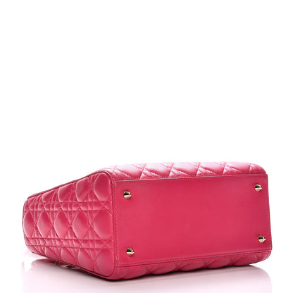 Christian Dior Lambskin Cannage Medium Lady Dior Pink 5 of 14