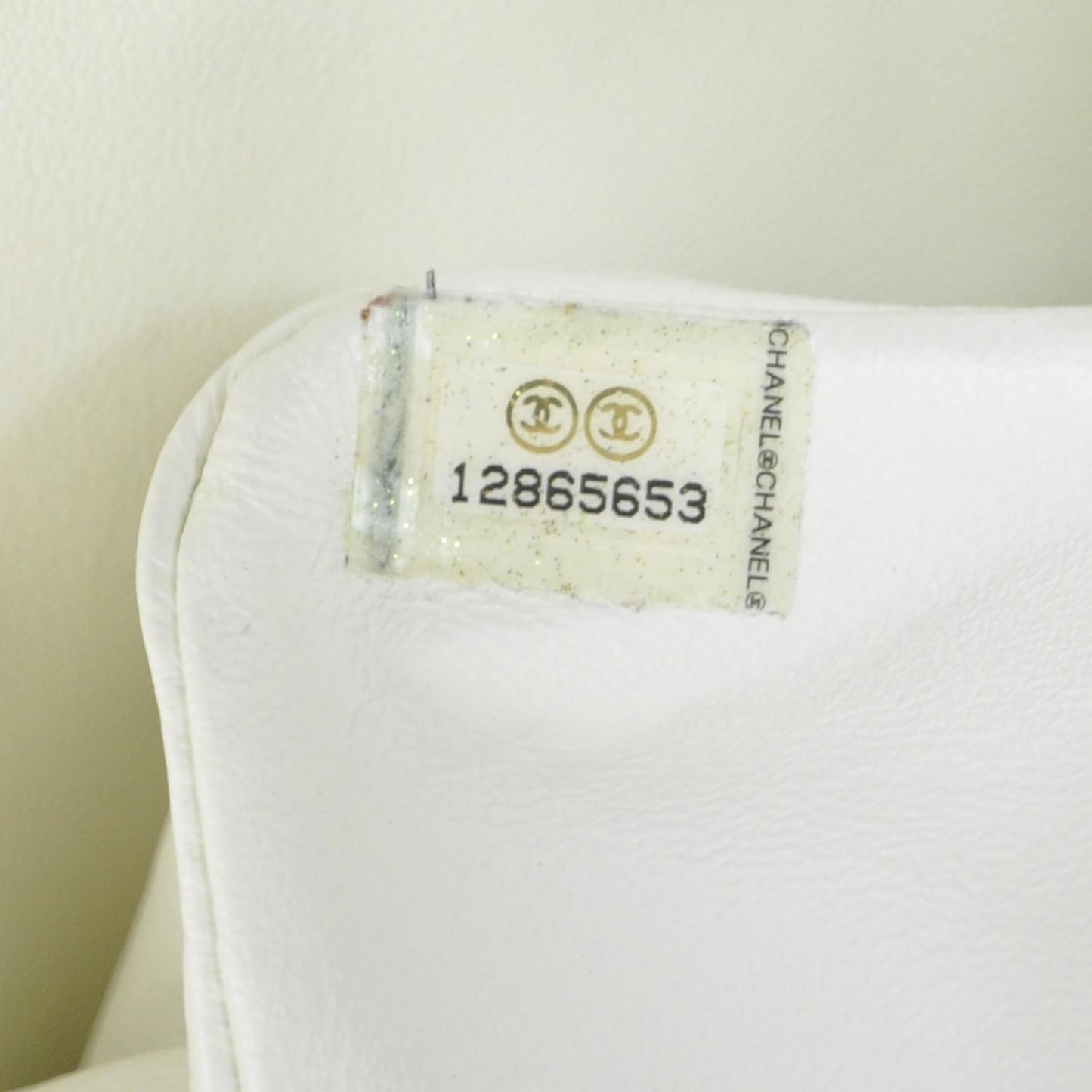 Washed Caviar Maxi Flap White