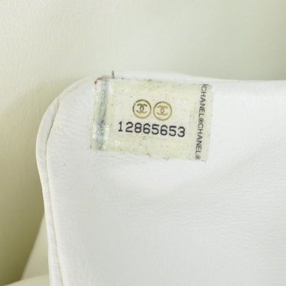 Chanel Washed Caviar Maxi Flap White 10 of 10
