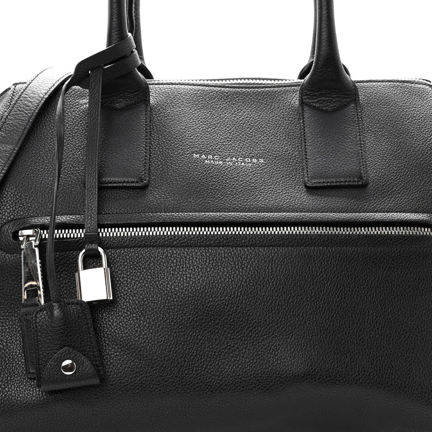Textured Calfskin Medium Incognito Satchel Black