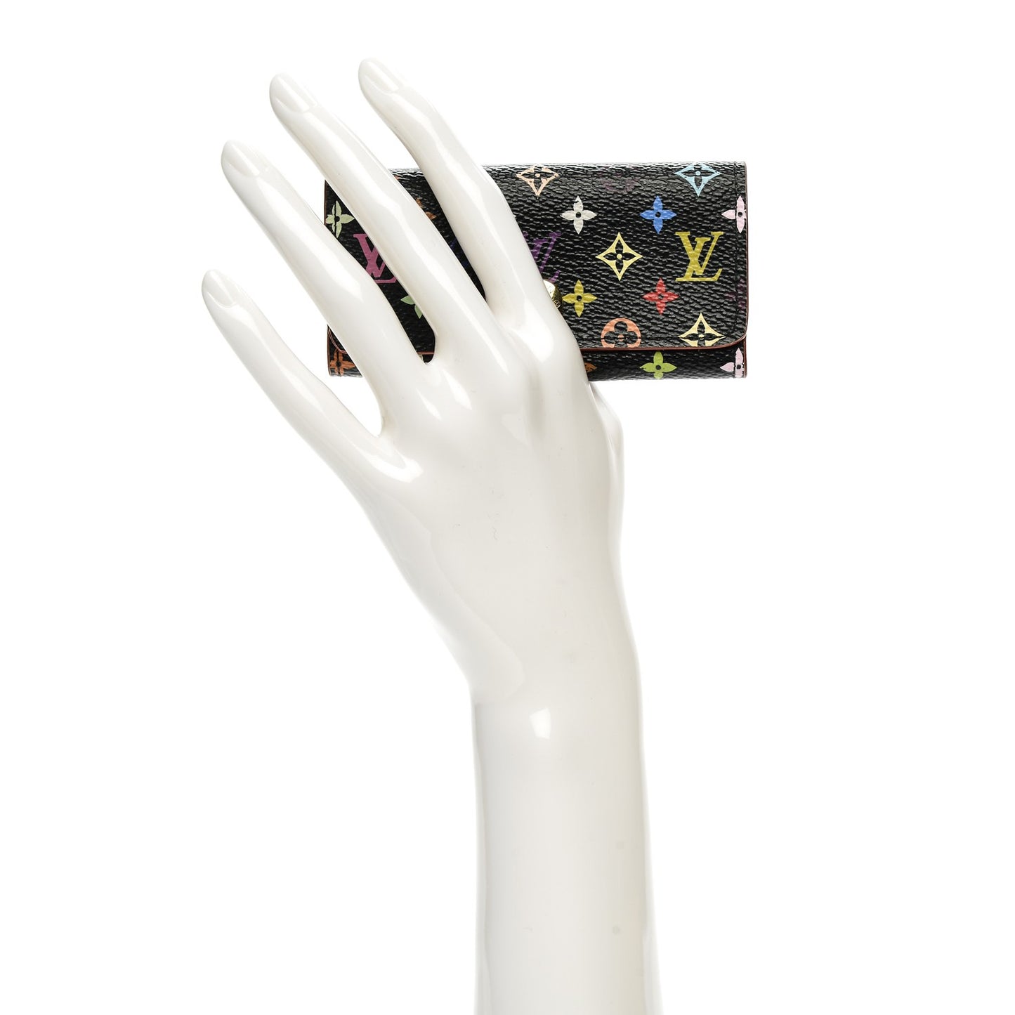 Monogram Multicolor Multicles 4 Key Holder Black Grenade